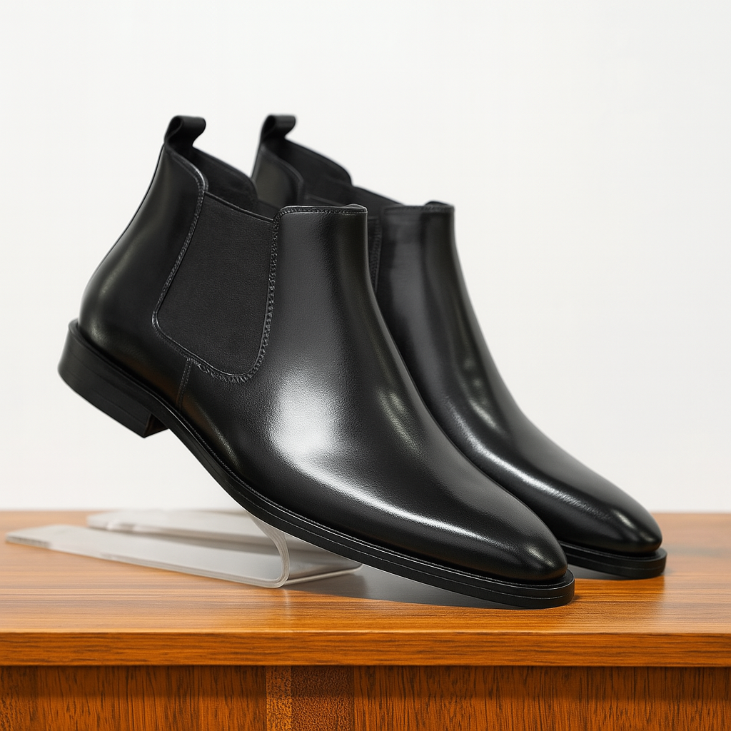 Men Boots | Slip-On Chelsea Style with Elastic Side Panels