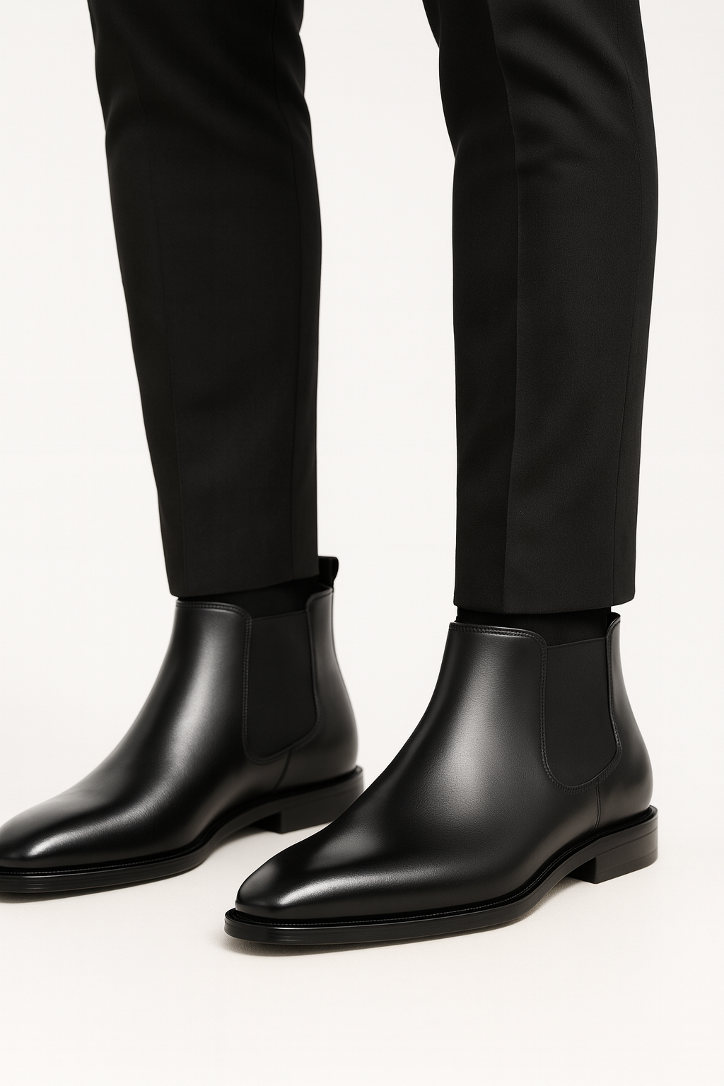 Men Boots | Slip-On Chelsea Style with Elastic Side Panels