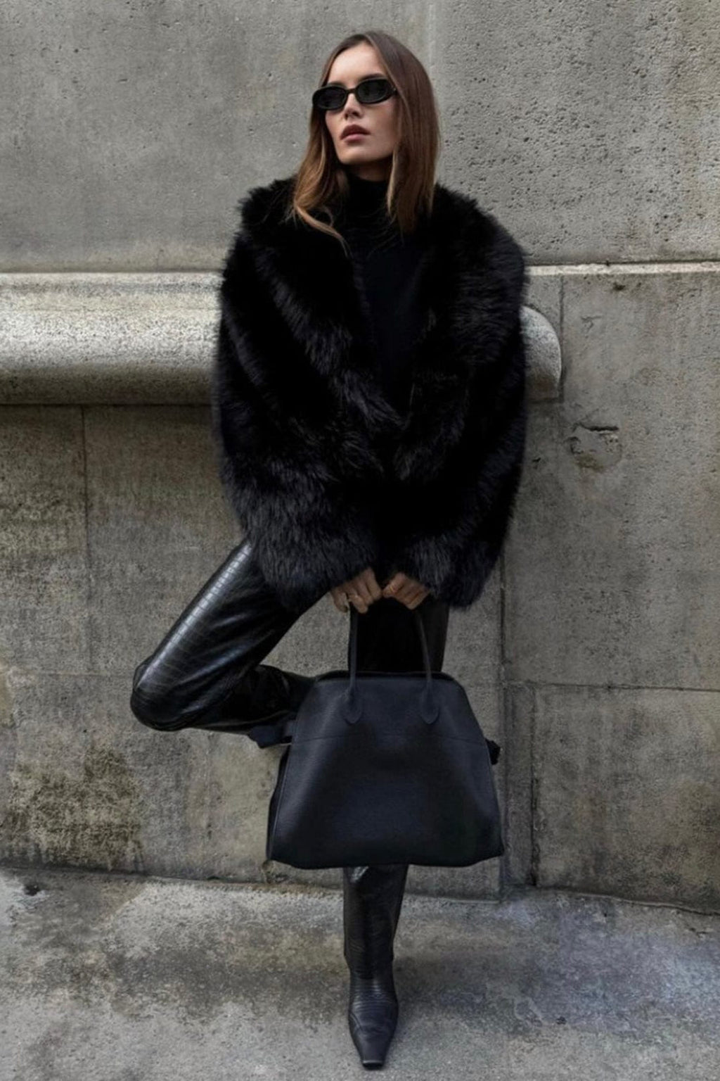 Women Jacket | Short Cut Faux Fur with Open Front Design