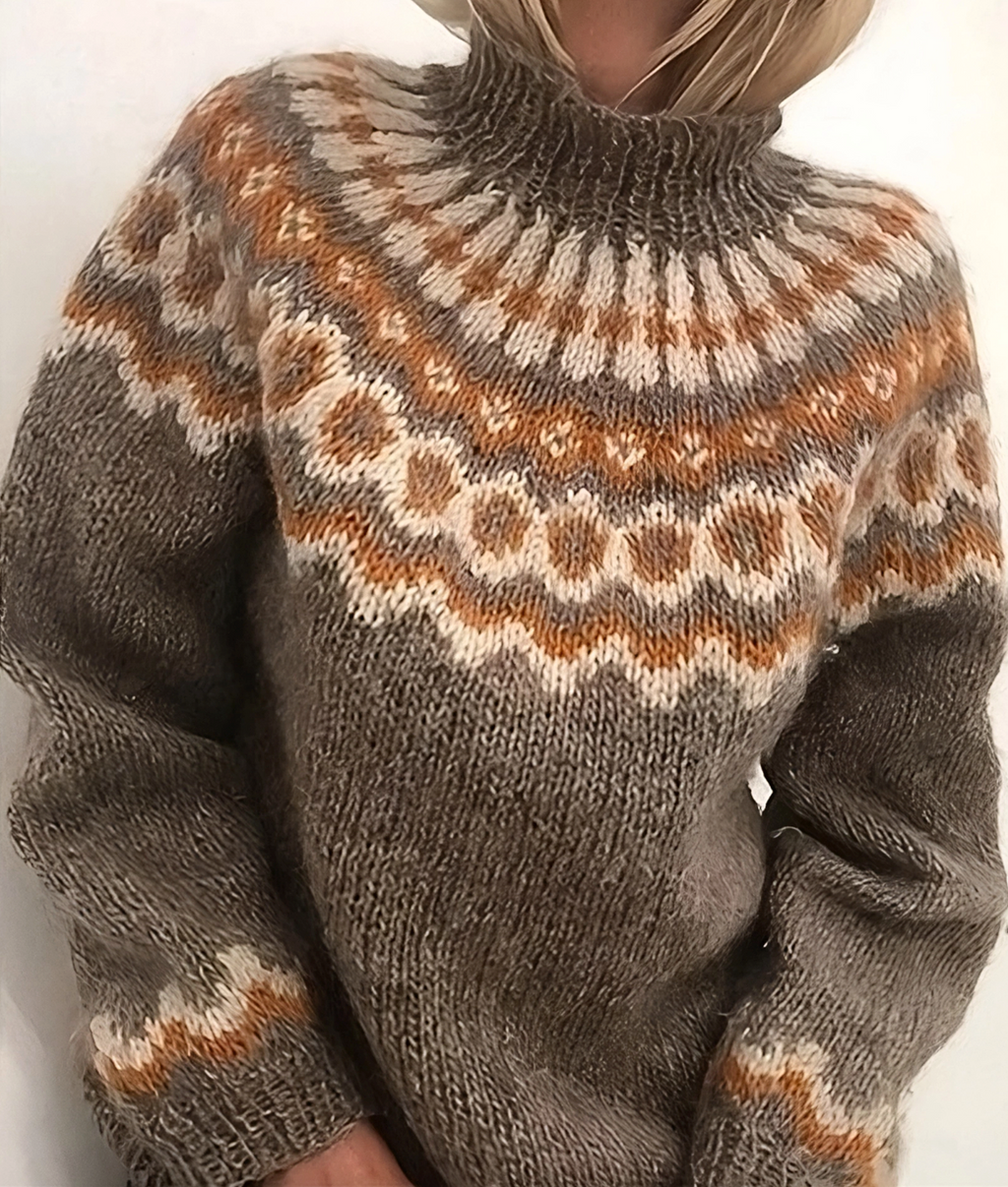 Women Sweater | High Collar Turtleneck with Long Sleeves