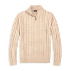 Men Sweater | Half-Zip High Collar with Ribbed Finish
