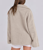 Women Coat | Oversized Zip Front with Extended Length Fit