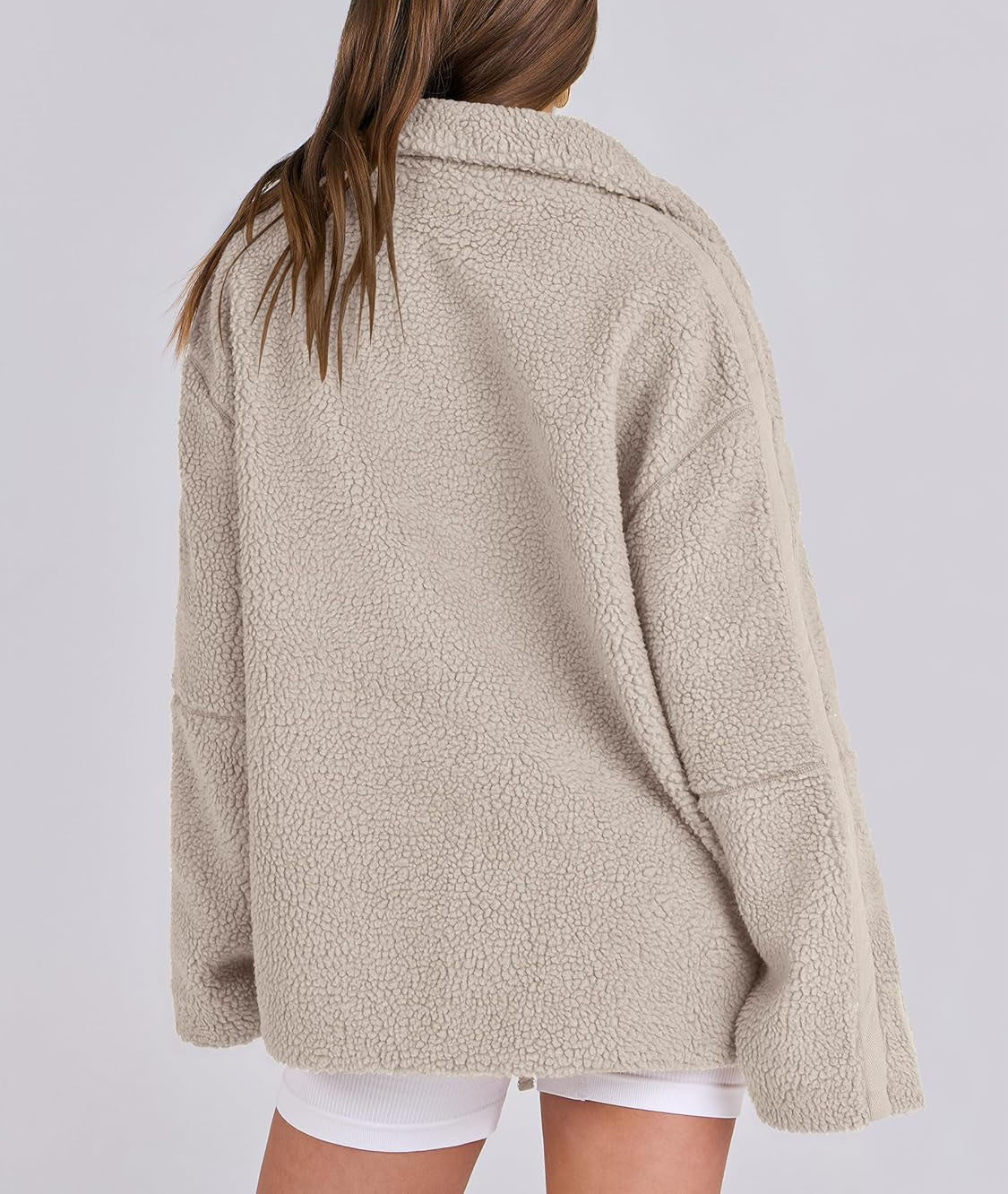 Women Coat | Oversized Zip Front with Extended Length Fit