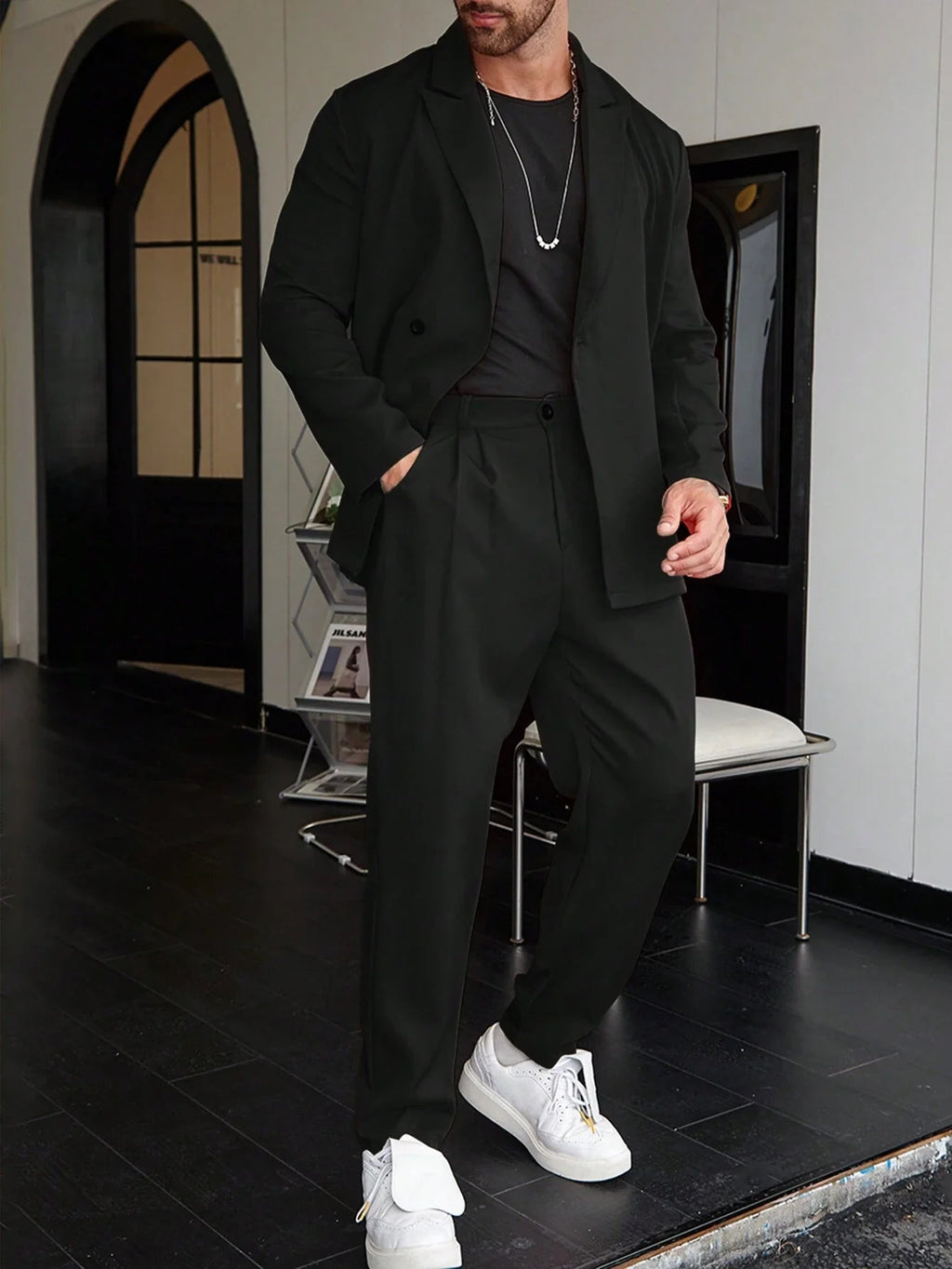 Men Set | Slim Fit Two-Piece Blazer and Trousers Suit