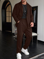 Men Set | Slim Fit Two-Piece Blazer and Trousers Suit