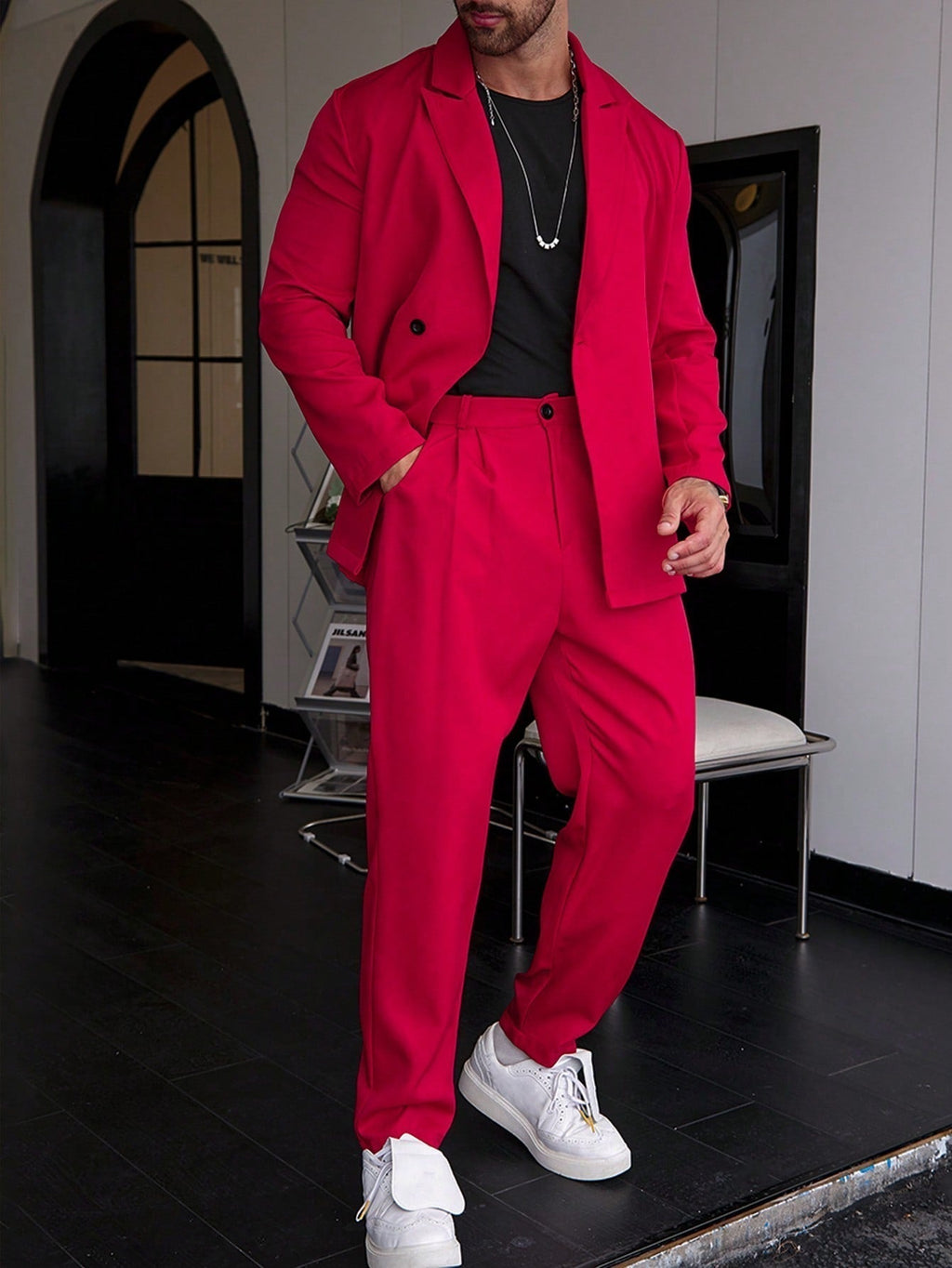 Men Set | Slim Fit Two-Piece Blazer and Trousers Suit