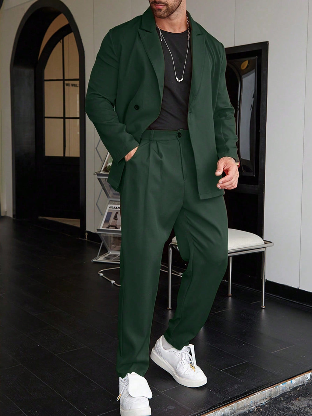 Men Set | Slim Fit Two-Piece Blazer and Trousers Suit
