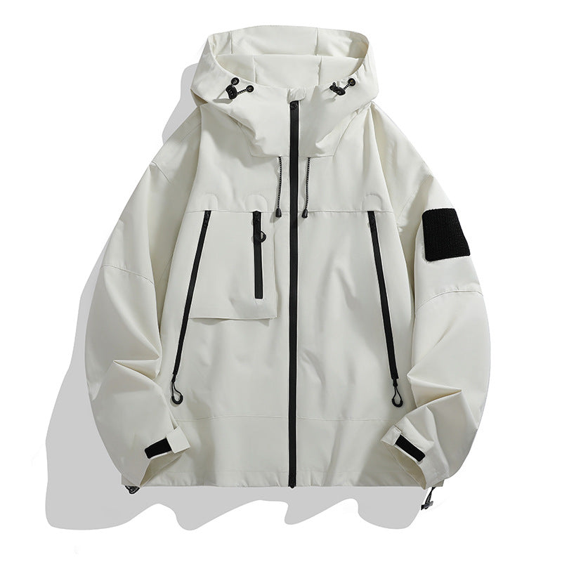 Men Jacket | Waterproof Hooded Oversized Full Zip Fit
