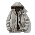 Men Jacket | Relaxed Fit Hooded Bomber with Dual Zip