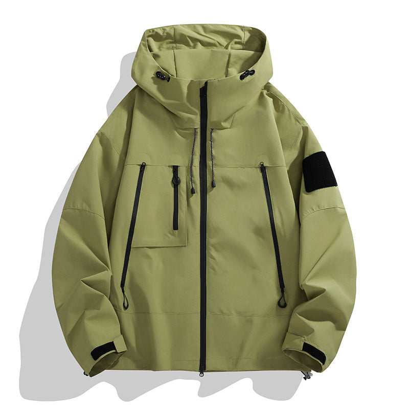 Men Jacket | Waterproof Hooded Oversized Full Zip Fit