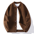 Men Cardigan | Relaxed Fit with Waffle Knit and Button Front