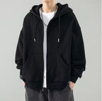 Men Hoodie | Oversized Fit with Full-Zip and Double Hood