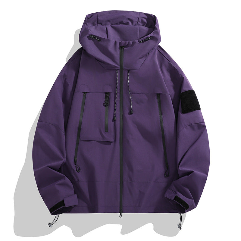 Men Jacket | Waterproof Hooded Oversized Full Zip Fit