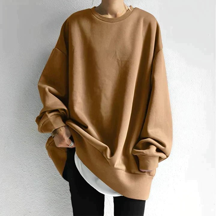 Women Sweatshirt | Oversized Crew Neck Long Sleeve Plus Size