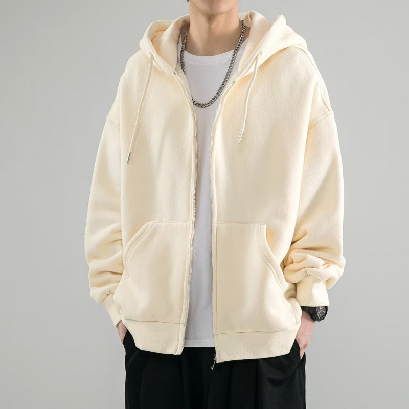 Men Hoodie | Oversized Fit with Full-Zip and Double Hood