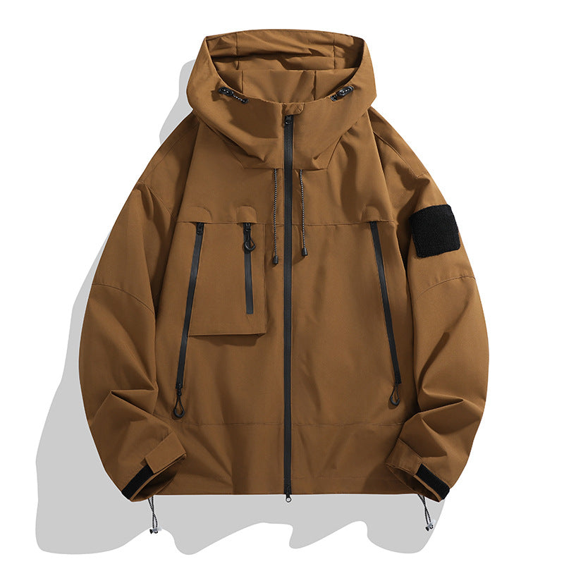 Men Jacket | Waterproof Hooded Oversized Full Zip Fit