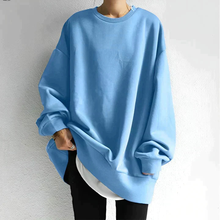 Women Sweatshirt | Oversized Crew Neck Long Sleeve Plus Size