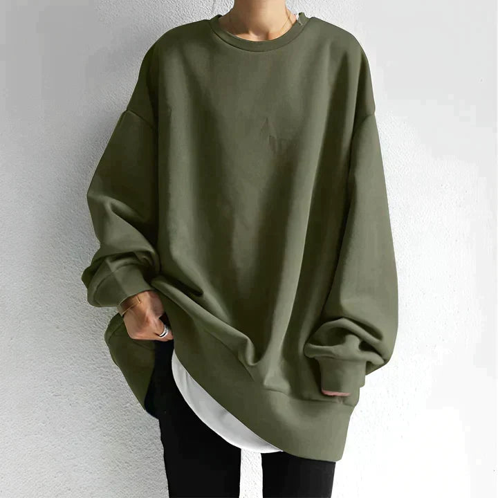 Women Sweatshirt | Oversized Crew Neck Long Sleeve Plus Size