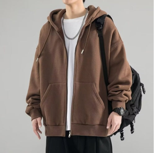 Men Hoodie | Oversized Fit with Full-Zip and Double Hood