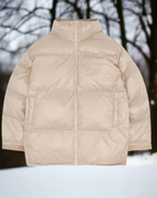 Women Coat | Quilted High Collar Loose Fit with Elastic Cuffs