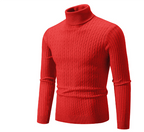 Men Sweater | Ribbed Knit Turtleneck with Long Sleeves