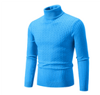 Men Sweater | Ribbed Knit Turtleneck with Long Sleeves