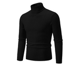 Men Sweater | Ribbed Knit Turtleneck with Long Sleeves