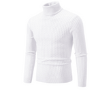 Men Sweater | Ribbed Knit Turtleneck with Long Sleeves