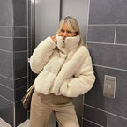 Women Coat | Oversized Teddy Texture Long Length Fit