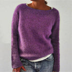 Women Sweater | Round Neck Long Sleeve Textured Regular Fit