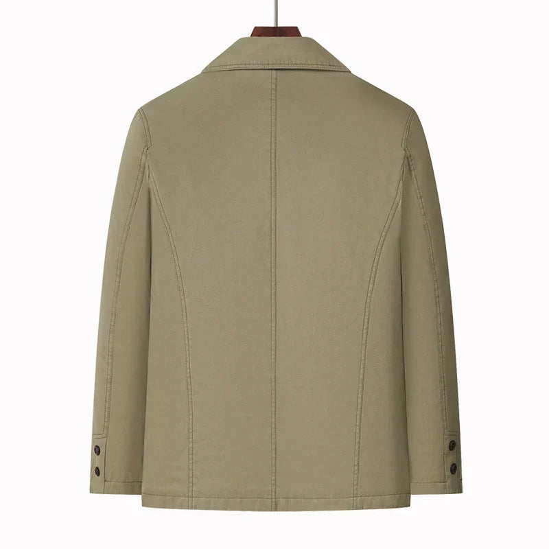 Men Jacket | Loose Fit with Button Front Closure | Spring
