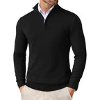 Men Sweater | Half-Zip Collar with Regular Fit Long Sleeves
