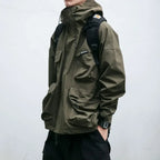 Men Windbreaker | Oversized Fit with Cargo Pockets and Hood