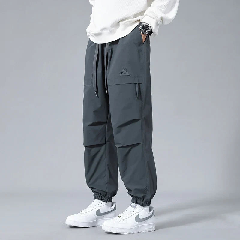 Men Joggers | Tapered Fit with Cargo Pockets and Drawstring