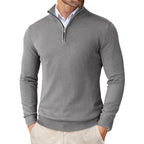 Men Sweater | Half-Zip Collar with Regular Fit Long Sleeves