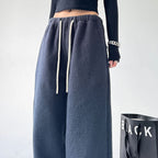Women Trousers | Wide Leg Oversized Fit with Drawstring Waist