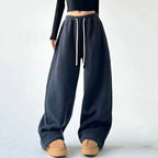 Women Trousers | Wide Leg Oversized Fit with Drawstring Waist