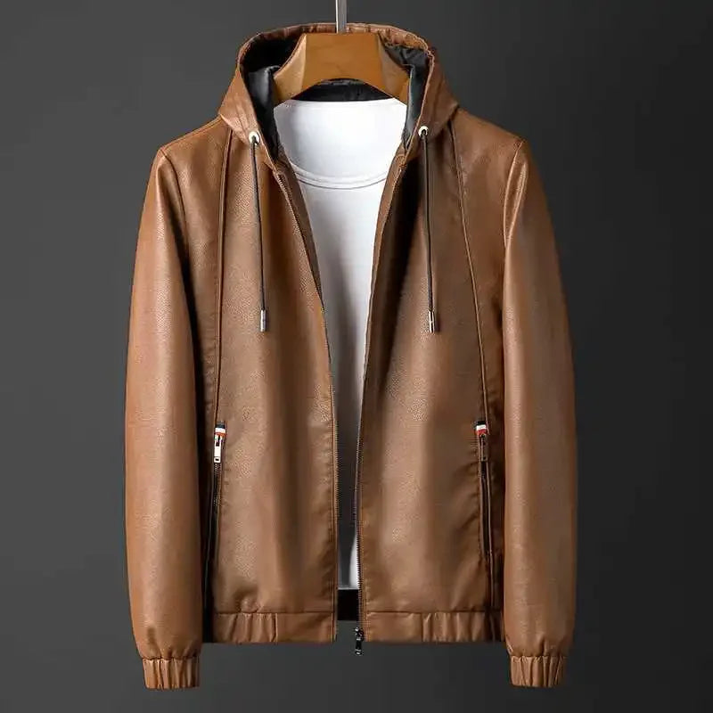 Men Jacket | Hooded Bomber with Full-Zip Front Closure