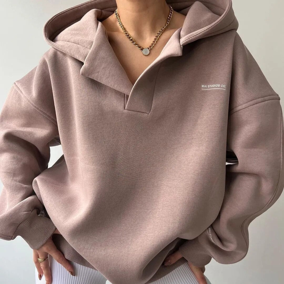 Women Hoodie | Oversized Fit with Dropped Shoulders