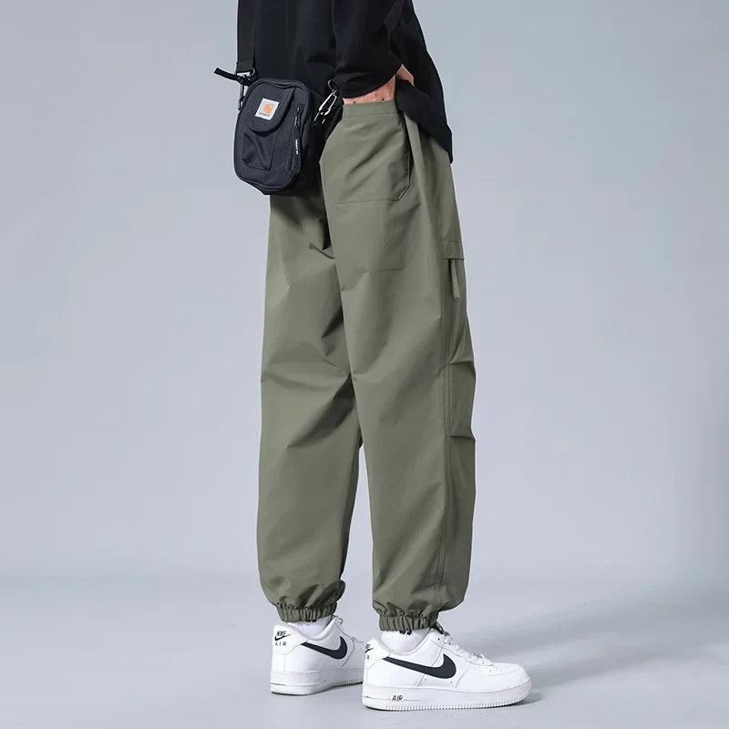 Men Joggers | Tapered Fit with Cargo Pockets and Drawstring