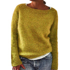 Women Sweater | Round Neck Long Sleeve Textured Regular Fit