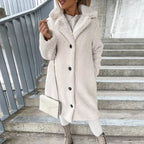 Women Coat | Oversized Fit with Button-Front and Lapel Collar