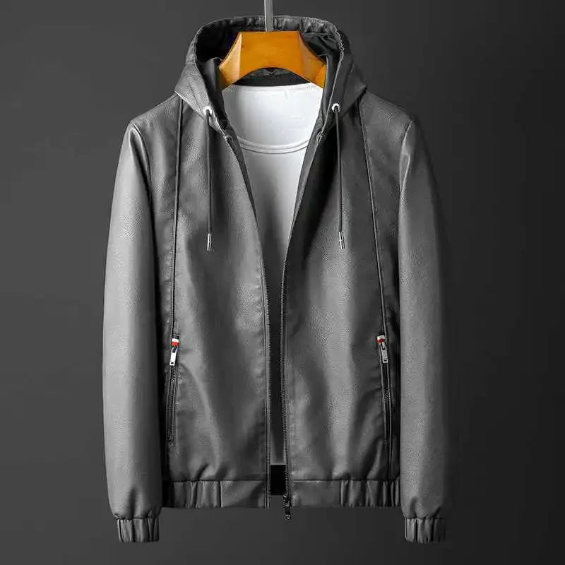 Men Jacket | Hooded Bomber with Full-Zip Front Closure