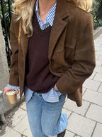Men Jacket | Regular Fit Classic Suede Construction