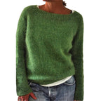 Women Sweater | Round Neck Long Sleeve Textured Regular Fit