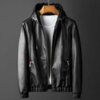 Men Jacket | Hooded Bomber with Full-Zip Front Closure