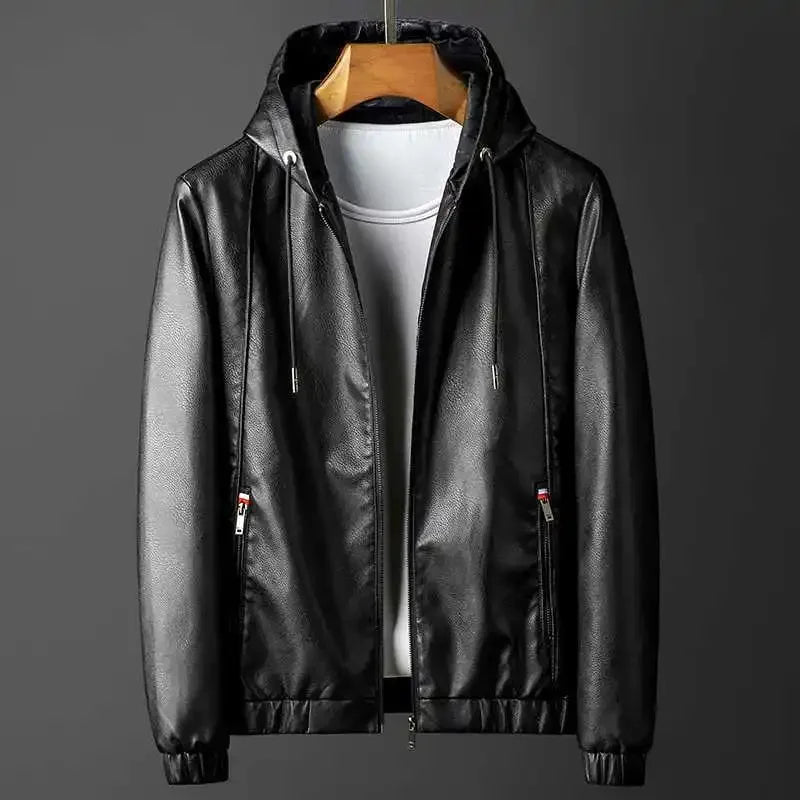 Men Jacket | Hooded Bomber with Full-Zip Front Closure