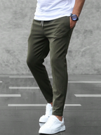 Men Joggers | Slim Fit with Drawstring Waist and Cuffed Ankles