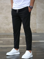 Men Joggers | Slim Fit with Drawstring Waist and Cuffed Ankles