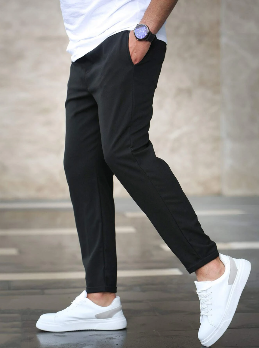 Men Joggers | Slim Fit with Drawstring Waist and Cuffed Ankles